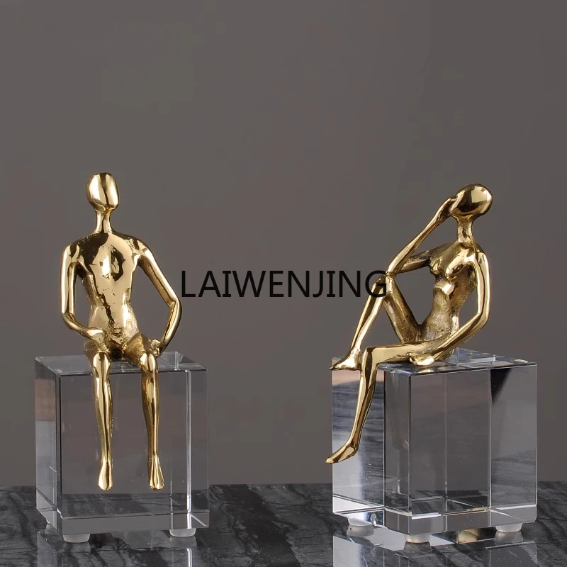 

MJY model room ornament desktop crystal character jewelry home model room metal decoration