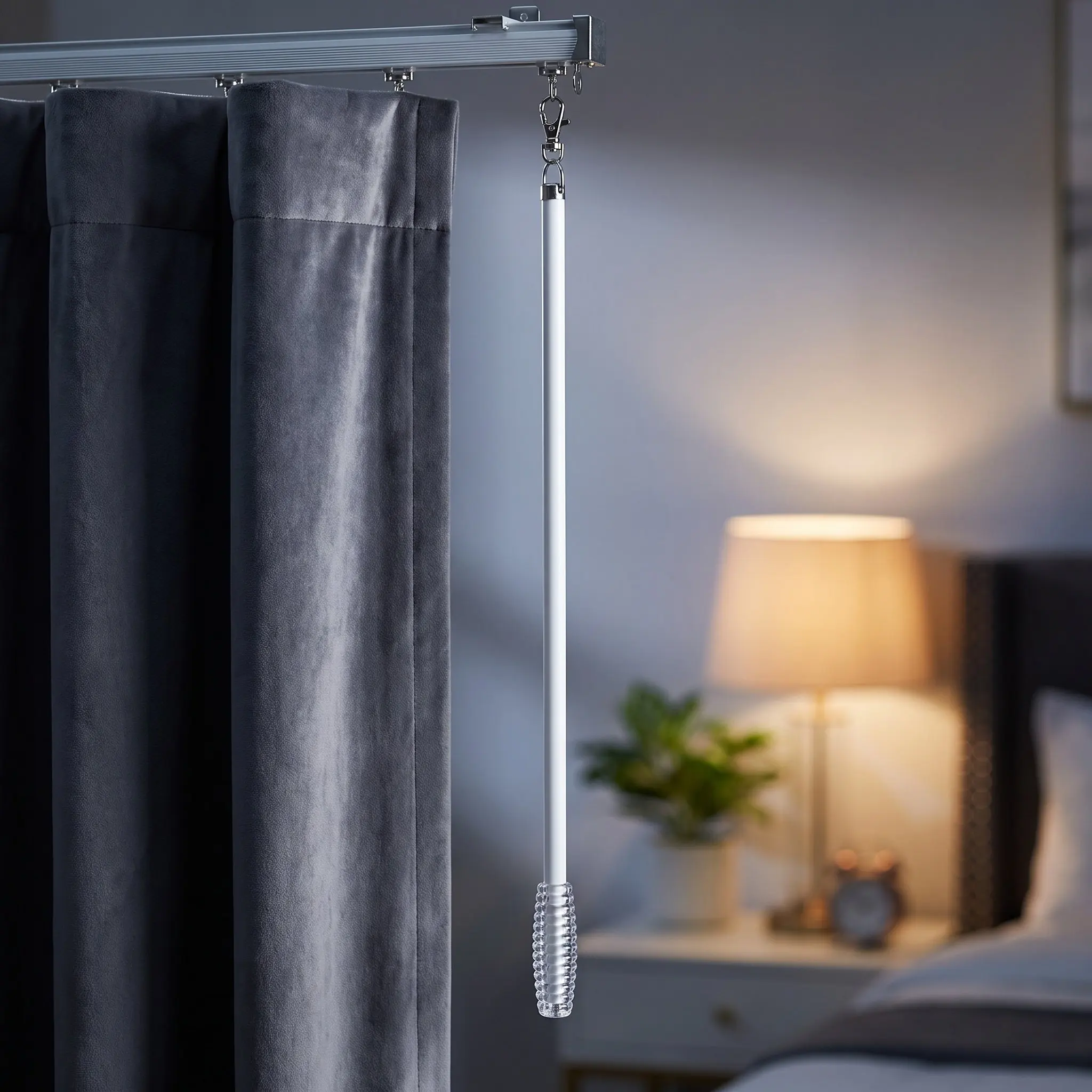 Curtain Rod Window Halloween Christmas New Year Aluminum Alloy Curtain Rod Curtain Pulling Rod Curtain Opener Wand