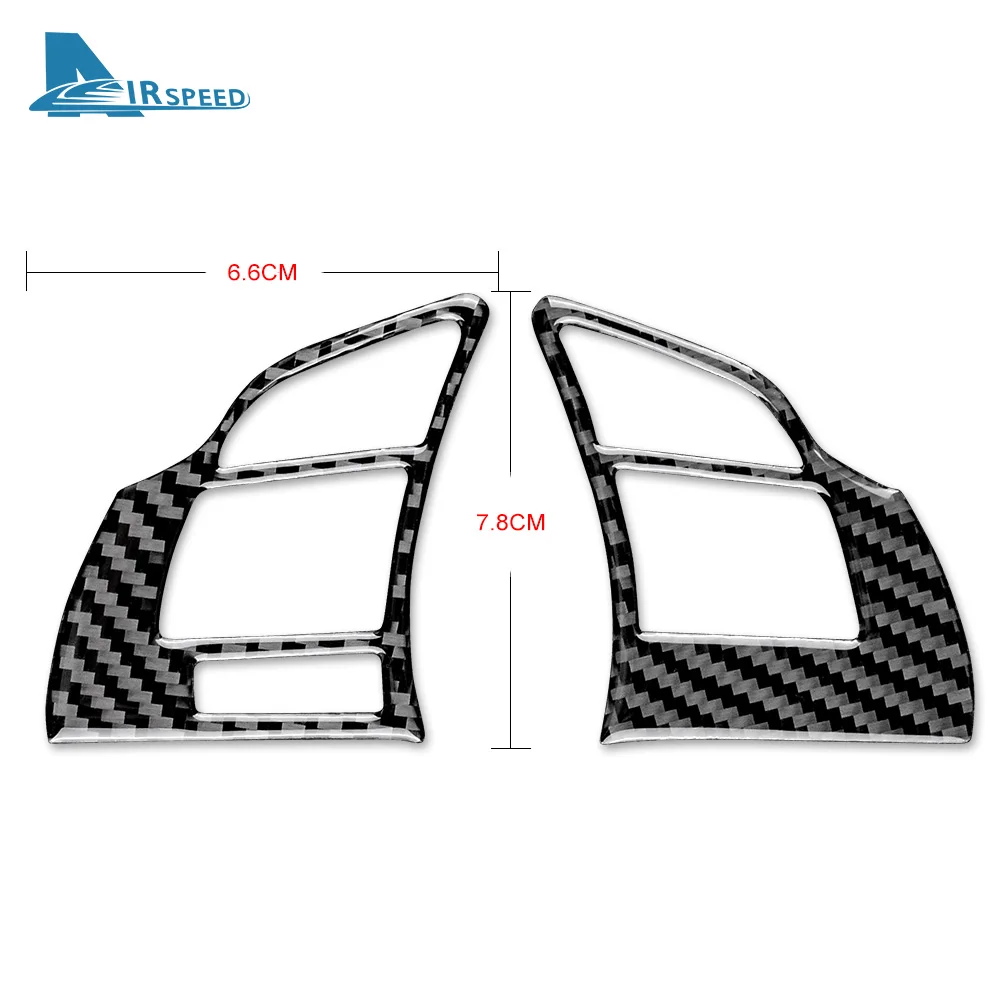 Real Soft Carbon Fiber for Mazda 6 2016-2017.5 Automatic Transmission Interior Trim Car Steering Wheel Button Sticker