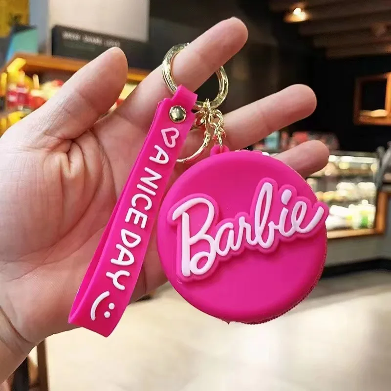 Barbie Series Coin Purse Keychain Pink Cute Pendant Peripheral Key Chain Jewelry Birthday Gift Bag Accessories Keyring Bag Chain