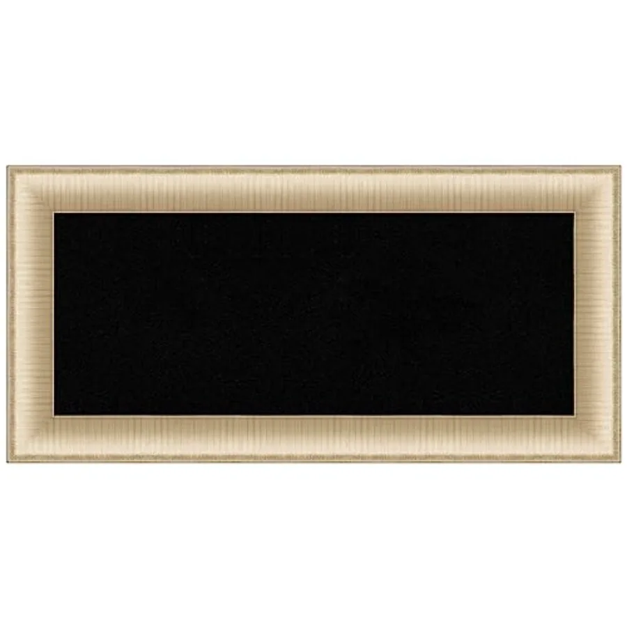 

Черная пробковая доска для стен 17x35, доска для заметок с золотой рамкой, средняя пробковая доска для офиса и дома, для организации пространства, повседневная пробковая доска