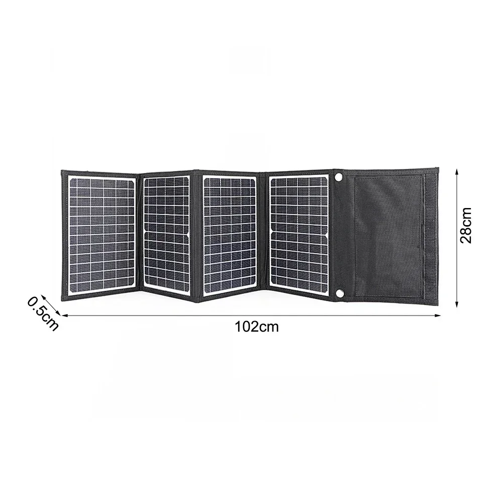 

High Conversion Rate Portable Design 30W Solar Panel Charger with USB and DC Ports Perfect for Camping and Hiking