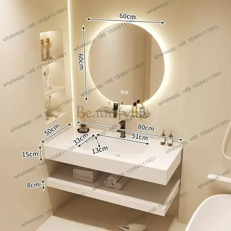 Luxury Vanity Bathroom Cabinet Light Modern Drawer Sink Bathroom Cabinet Vanity Narrow Meuble Salle De Bain Furniture
