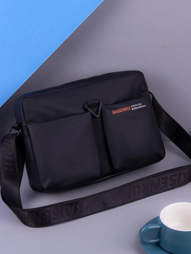Sac à bandoulière en tissu de bœuf pour hommes, décontracté, pour les déplacements, Faionable Street Sle, simple épaule Bapa, grande capacité, Design Simple