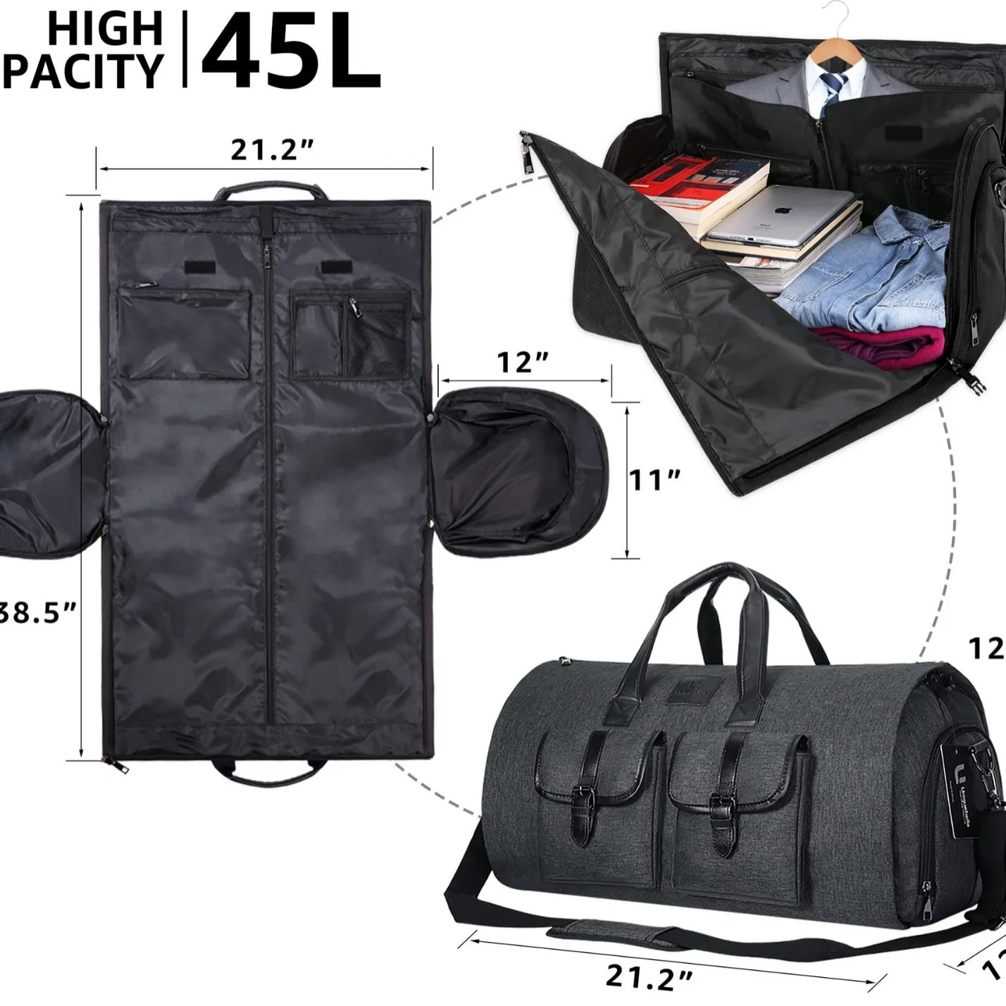 Business Travel garment bags Suitcase Bag Cover Waterproof Handheld Crossbody Foldable Luggage Protector Wear-Resistant ita bag