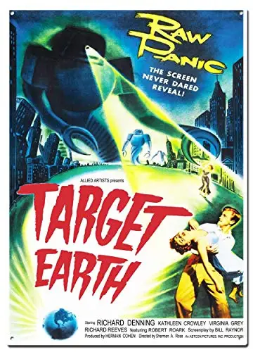 Target Earth Metal Tin Signs, Vintage Poster, Decorative Signs Wall Art Home Decor - 8X12 Inch (20X30 cm)