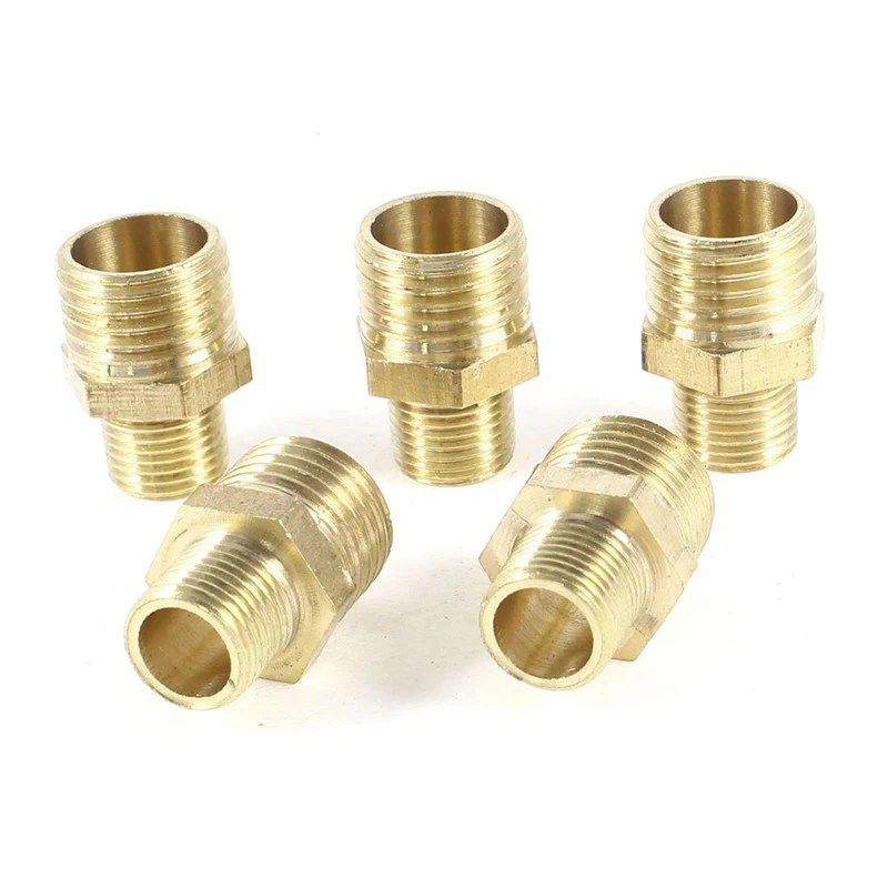 

Brass Quick Adapters Connectors Male Thread Brass Pipe Equal Reducing Nipple Fittings