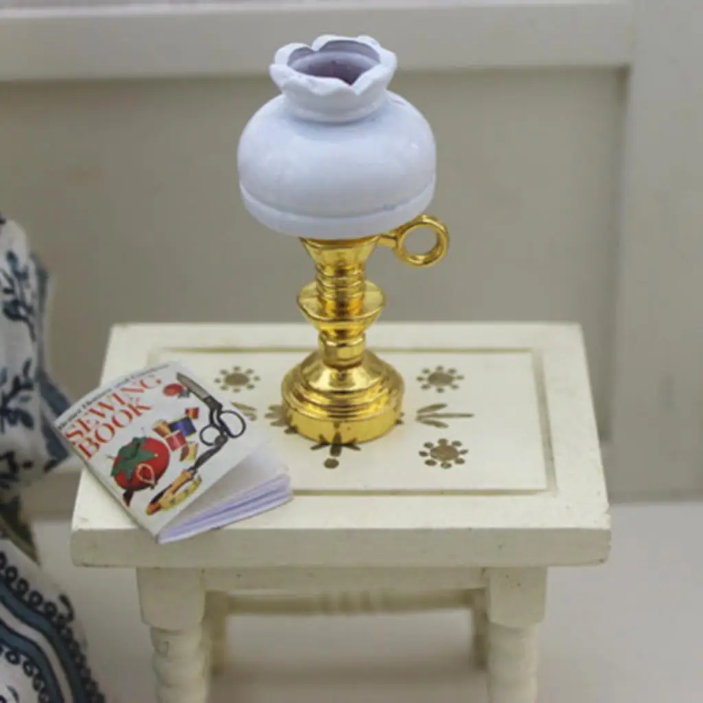 

Handcrafted Retro Miniature Porcelain Ceramic Table Model /12 Dollhouse Room Ornament