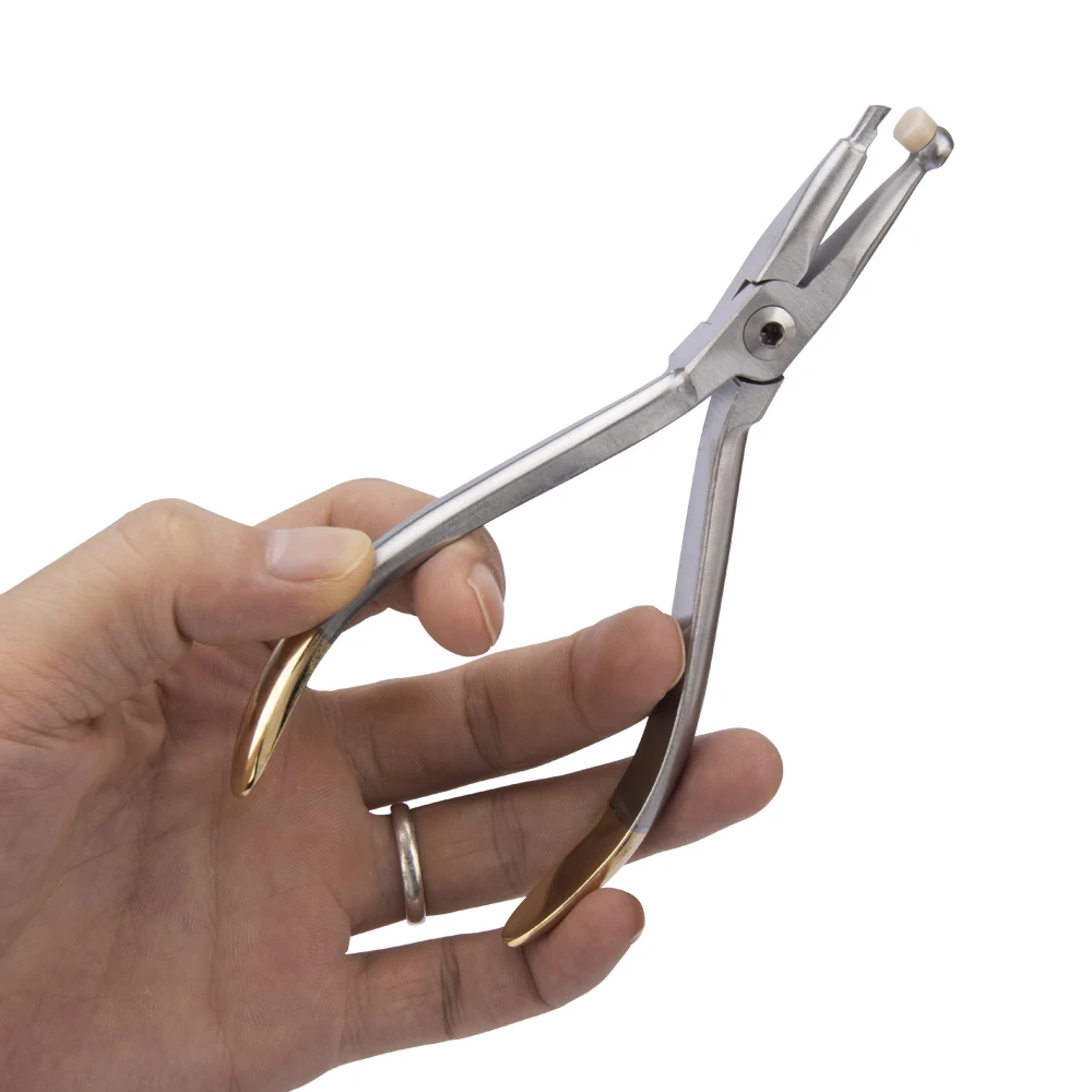 Dental-Klebstoffentfernungszange, Zange zur Entfernung von Seitenzähnen mit Ring, Kieferorthopädische Kronenzange, Zahnarztwerkzeuge – Detail 1
