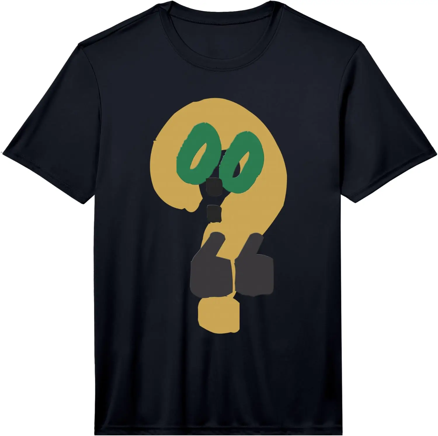Funny Japanese Brush Calligraphy Text Face Green Character Performance T-Shirt 100% Cotton Trendy Y2K Short-Sleeve Tee – Soft,