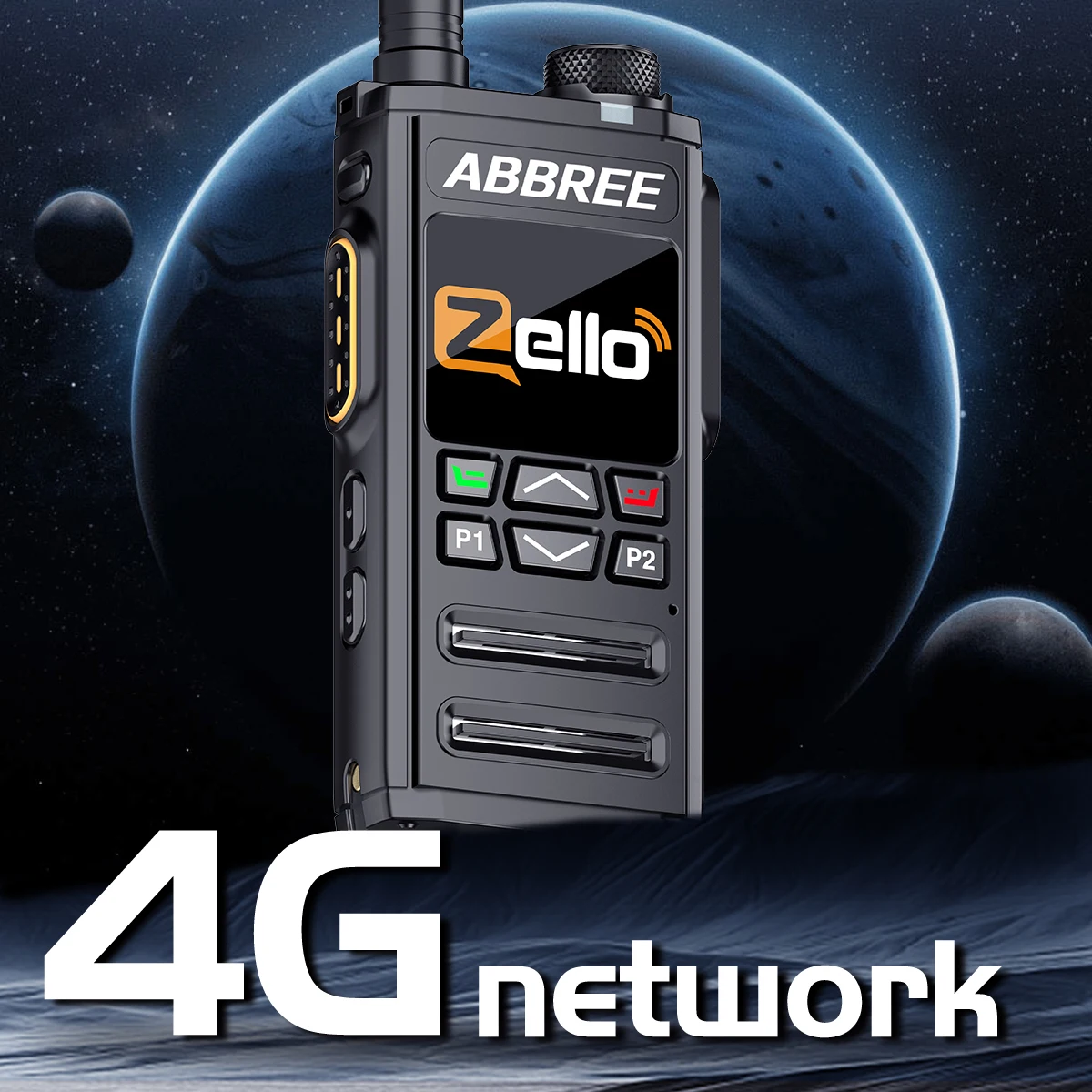 1/2 PCS ABBREE GP-268 Zello Global POC Network Radio Walkie Talkie Bluetooth WiFi SIM Card 4G 3G 2G Android Long Range Ham Radio