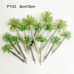 3-50pcs 8/13cm  Ho Scale Model Palm Tree Beach Seaside Landscape Layout Train Railway Scenery Diy Miniature Dioramas 1/87 TT