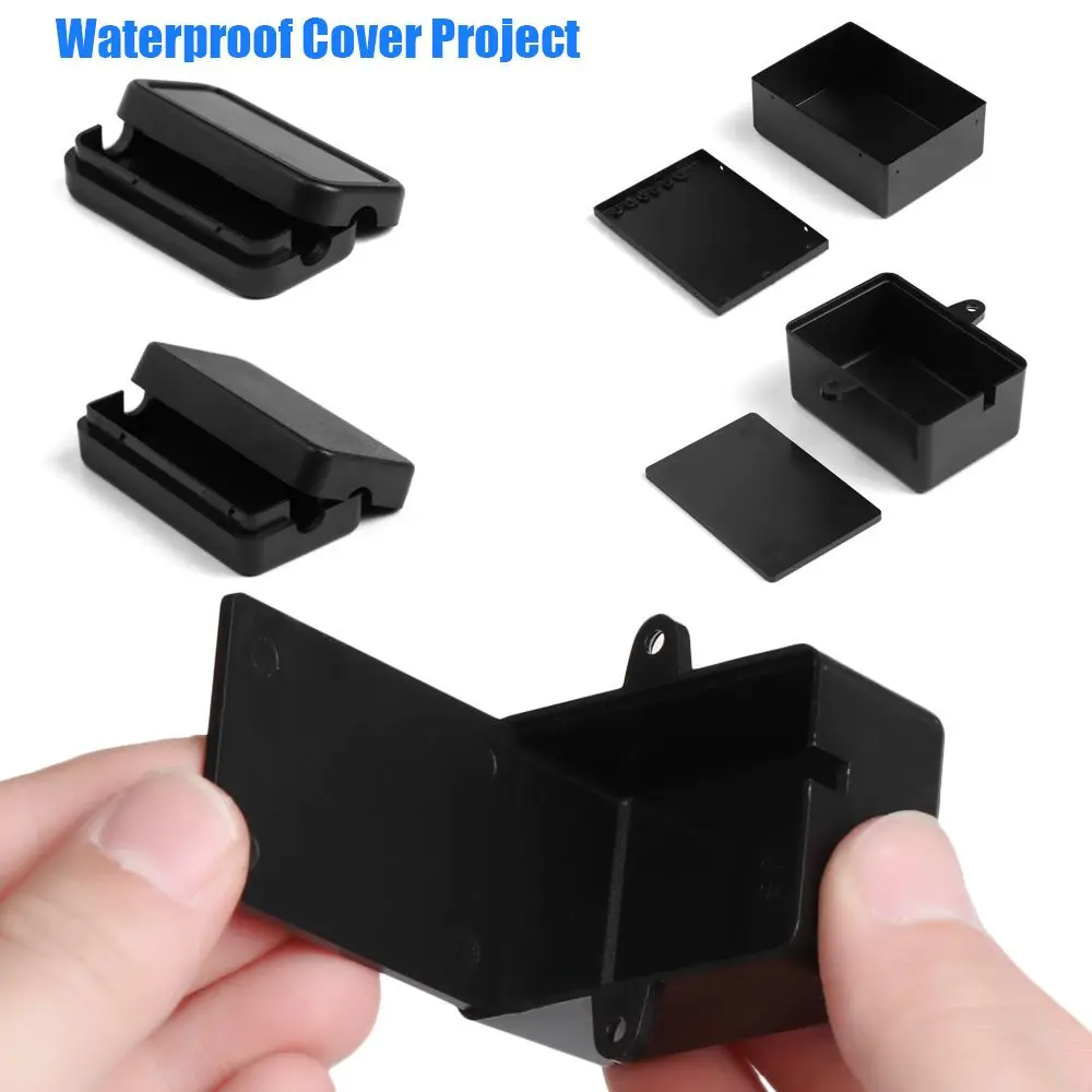 Black DIY ABS Plastic Instrument Case Enclosure Boxes Waterproof Cover Project Electronic Project Box