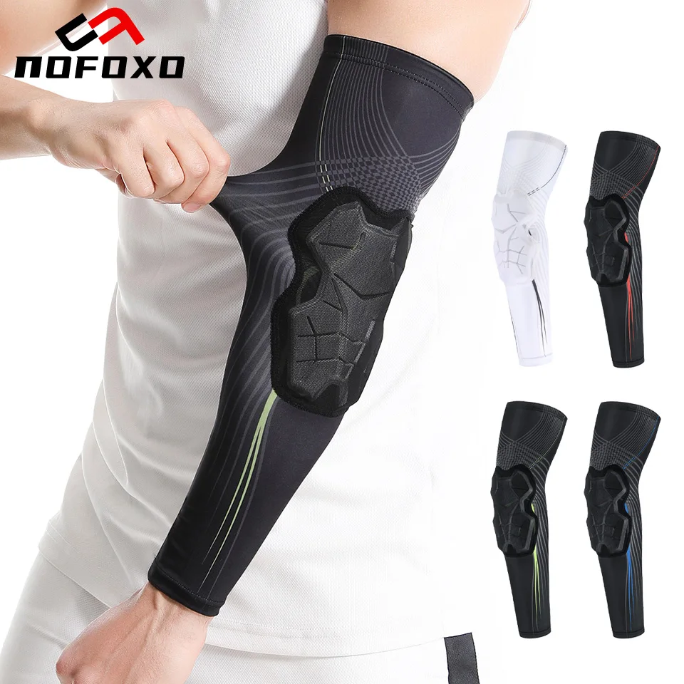 

NOFOXO 1PCS Elbow Braces Arm Sleeves Compression Arm Support Non-Slip Breathable Tennis Football Baseball Elbow Men Women