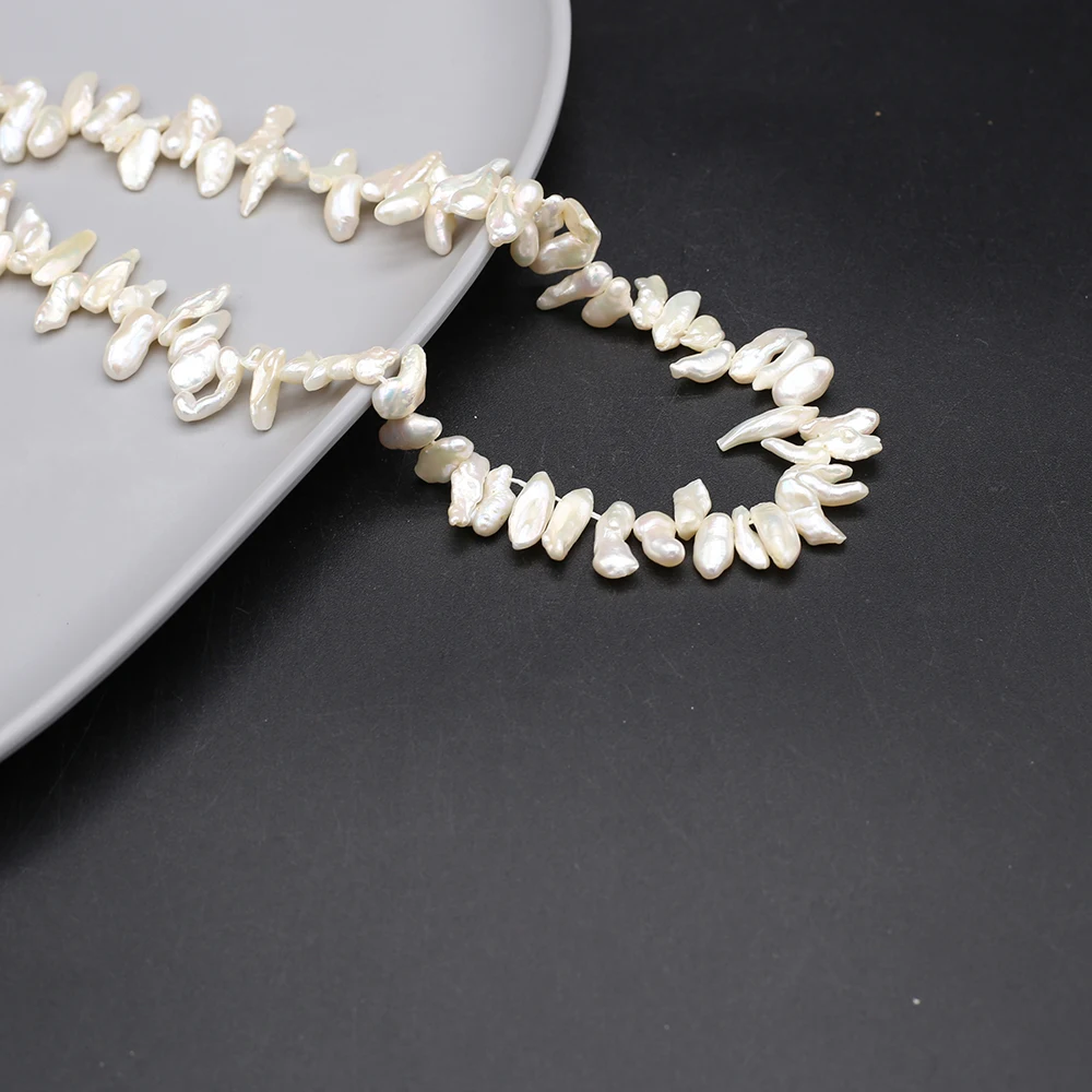 Natural Freshwater Pearl Loose Beads 8-10mm Irregularly Shaped Spacer Pearls for DIY Jewelry Making Necklace Bracelet Accessory