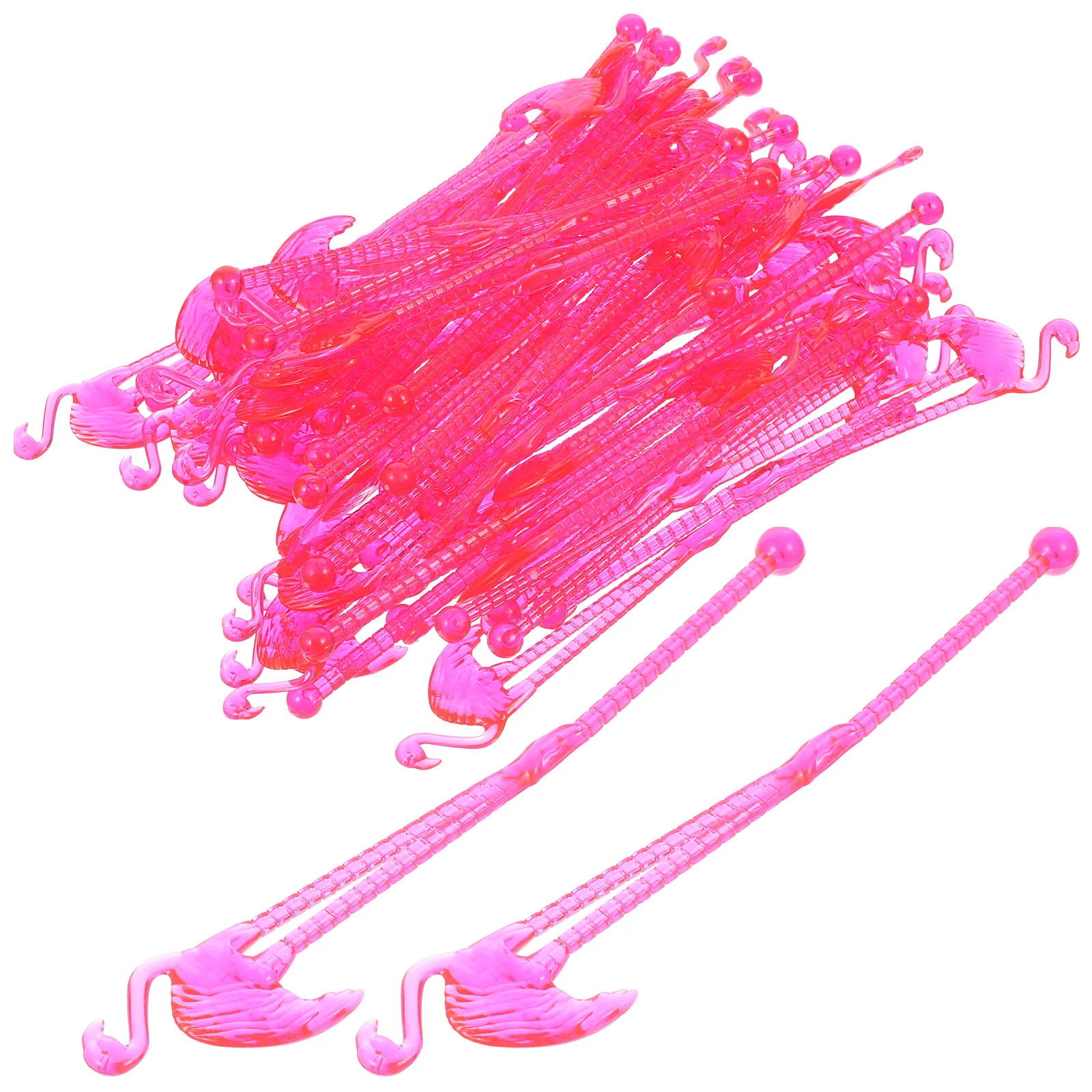 

50 Pcs Drink Stirrers Cocktail Cocktails Beverage Pretty Flamingo Cupcake Rosy Baby
