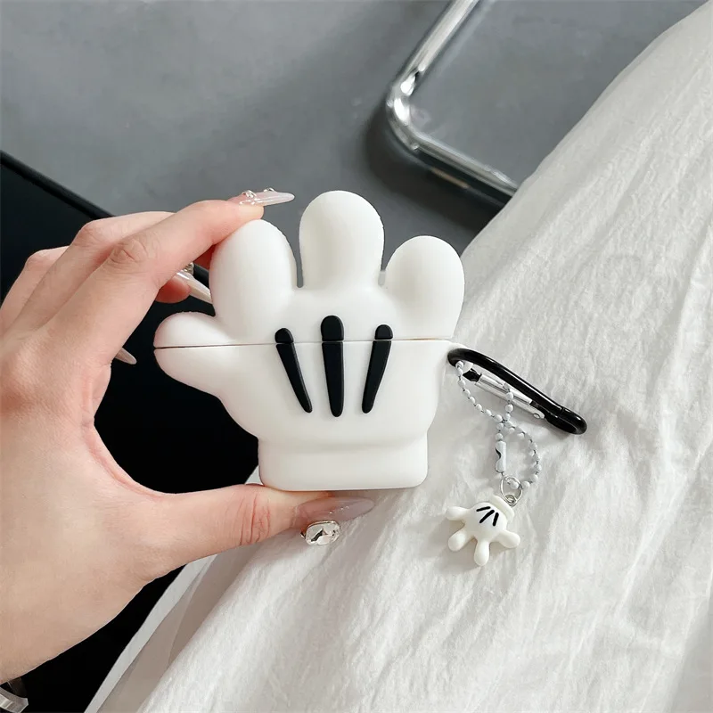 

Cartoon Glove Case for AirPods 4 Airpod 1 2 3 Pro Pro2 Bluetooth Earbuds Charging Box Protective Earphone Case Cover