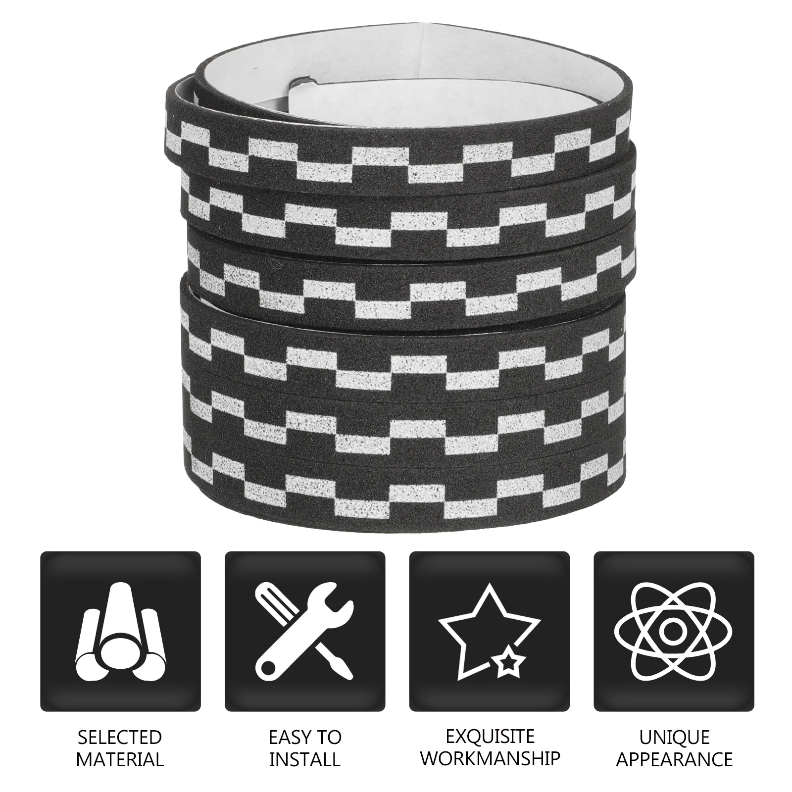 10 Rolls Table Tennis Strip Sport Tape Chessboard Pattern Shield Protective Long Side Portable Eva Accessory Adhesive