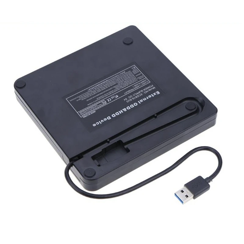 QWE-PC Laptop External USB 3.0 DVD RW CD Writer Portable Optical Drive Burner Reader Player Tray Portable Drive Burner