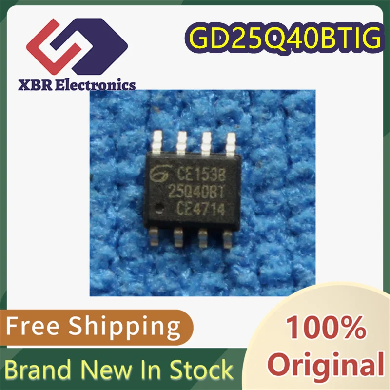 

(10/50 pieces) GD25Q40BTIG GD25Q40 SOP-8 Silk Screen 25Q40BT Integrated Circuit Memory Brand New Original Stock Free Shipping