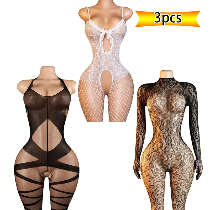 Lingerie - 3-Pack Sheer Sleeveless Bodysuit – Sexy