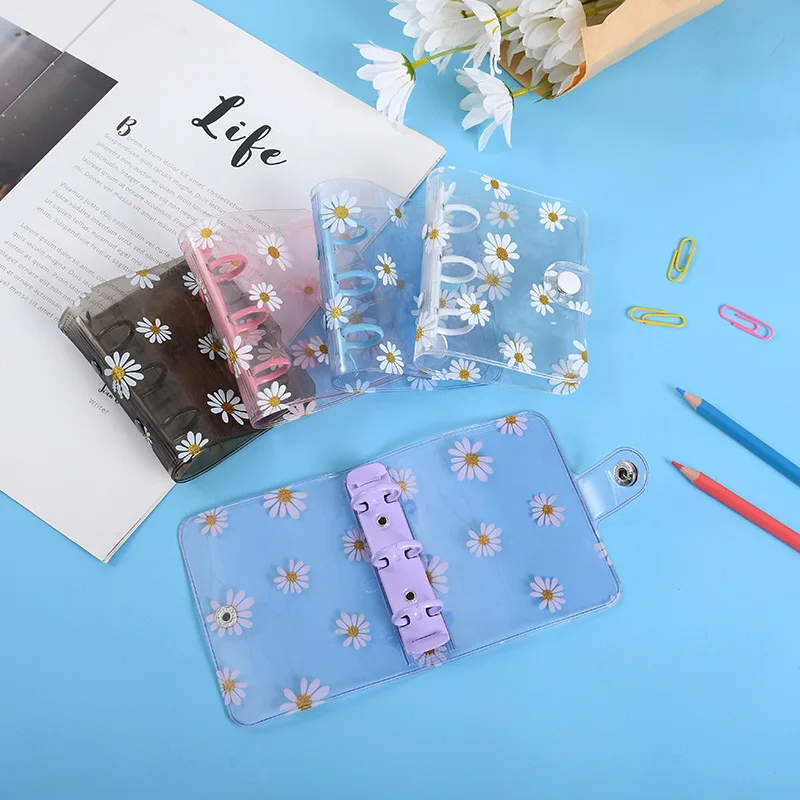 Cute Daisy Mini 3 Holes Notebook Loose Leaf Notepad Ring Binder Hand Book Kawaii Planner School Journals Stationery