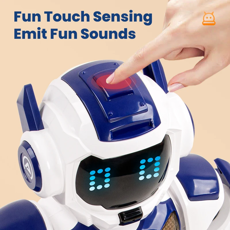 Robot de juguete con Control remoto, Radio Control de 2,4 Ghz con música y baile, rompecabezas para cantar, juguete de Robot eléctrico, regalo para niños