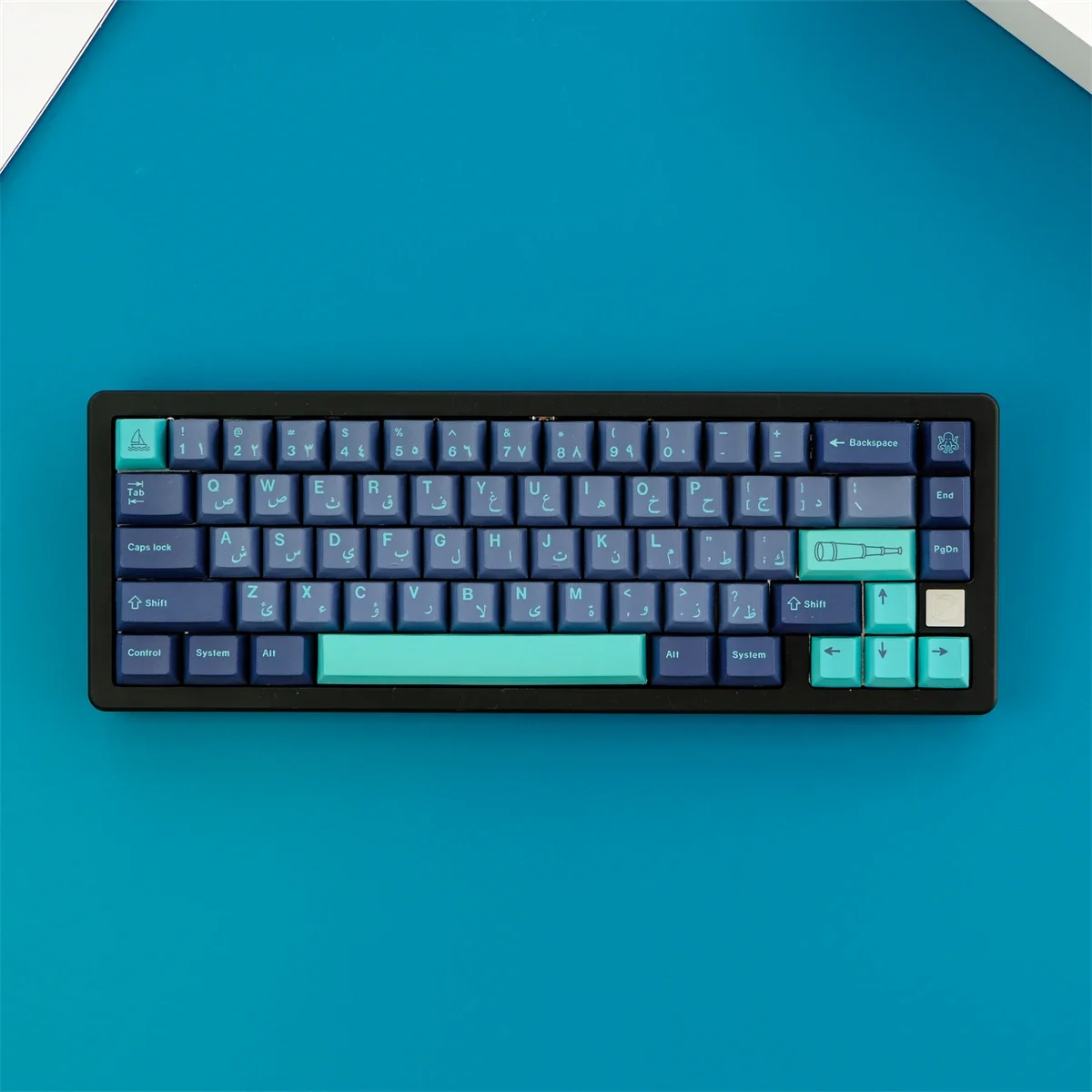 KBCaps PBT Material 129 Key GMK Arabian Sea Cherry profile Dye Sublimation Keycaps Set For MX Switch GK75 GK96 Keyboard Keycaps