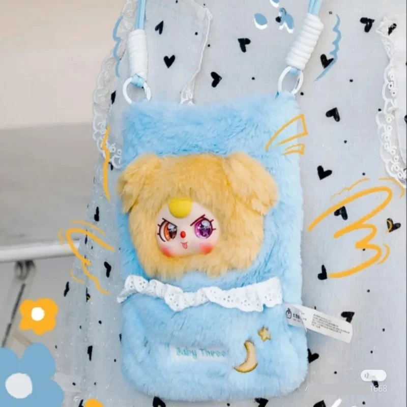 ใหม่ของแท้เด็กสามโทรศัพท์มือถือกระเป๋า Plush กล่องตาบอดจี้น่ารักเล่นตุ๊กตาอะนิเมะตัวเลข Mystery กล่องของเล่น Surprise ของขวัญ