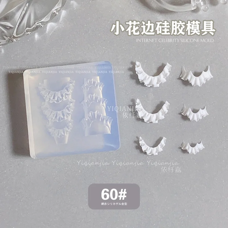 1pc Lotus Jasmine Butterfly Photo Frame 3D Acrylic Mold  Daisy Nail Art Decorations Nails DIY Design Silicone  Nails  Mold