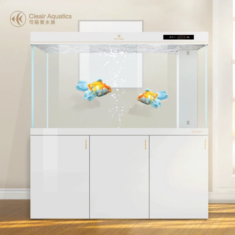 

CAD/CAG Ultra-White Glass Ecological Fish Tank Living Room Home Screen Bottom Filter Aquarium