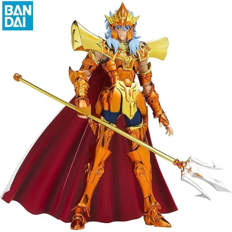 Em estoque bandai saint pano mito ex netuno poseidon deluxe trono conjunto anime ação figura colecionável modelo brinquedo