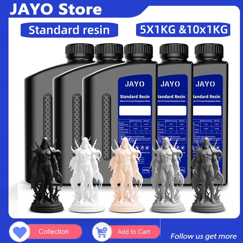 JAYO Standard Resin 3D Printer 405nm UV Resin 5KG&10KG For LCD 3D Printer Material For Printing Easy to Print Good Precision