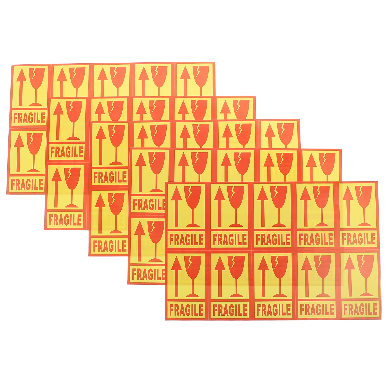 

500 Pcs Fragile Stickers Self Adhesive Warning Labels for Boxes Paper Bottles Plastics Shipping Care Decals Packing Folder Tags