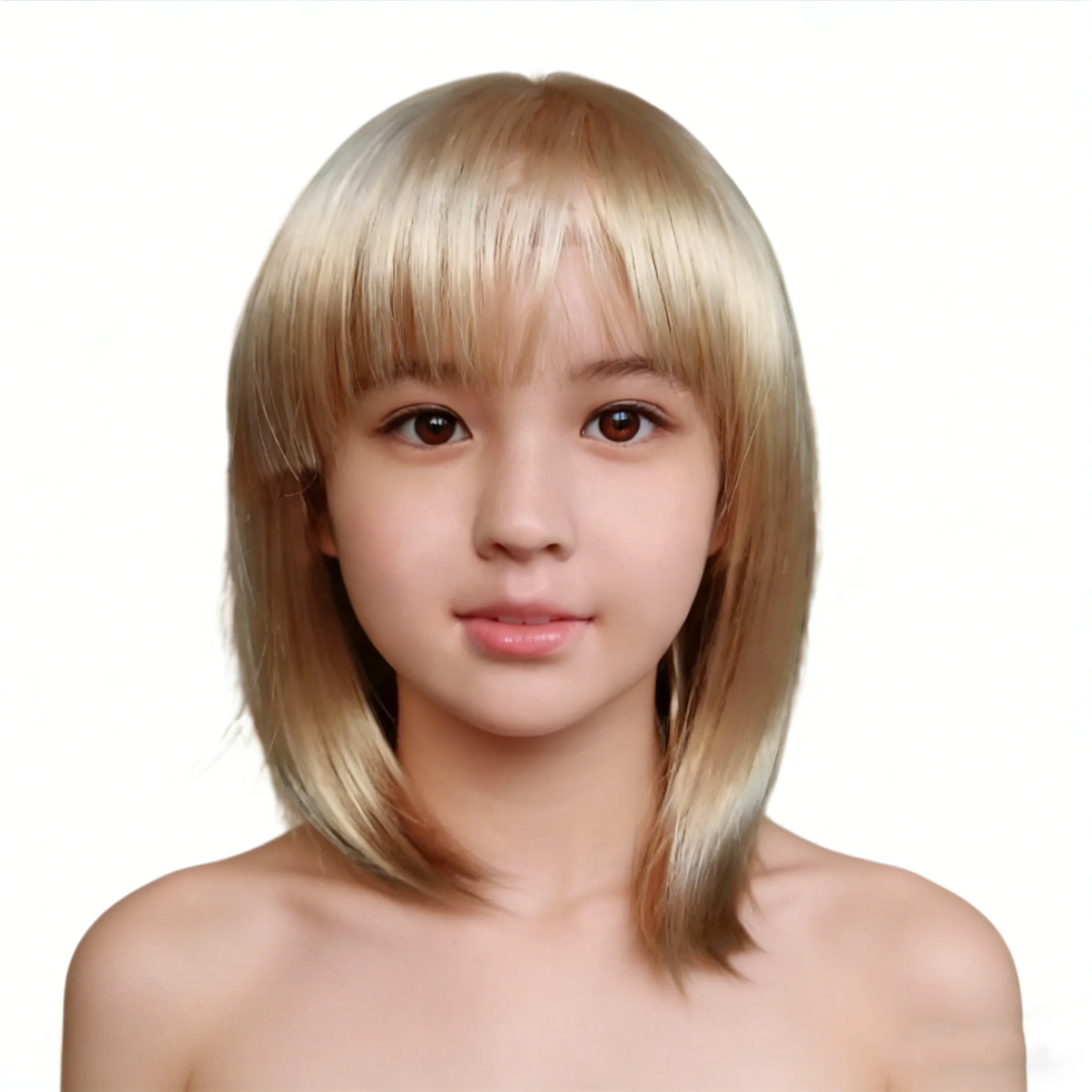 

Children's Blonde Short Wig Kids Golden Hair Teenage Girls Light Aureate Headdress Maiden Headgear Cosplay Headwear Performance