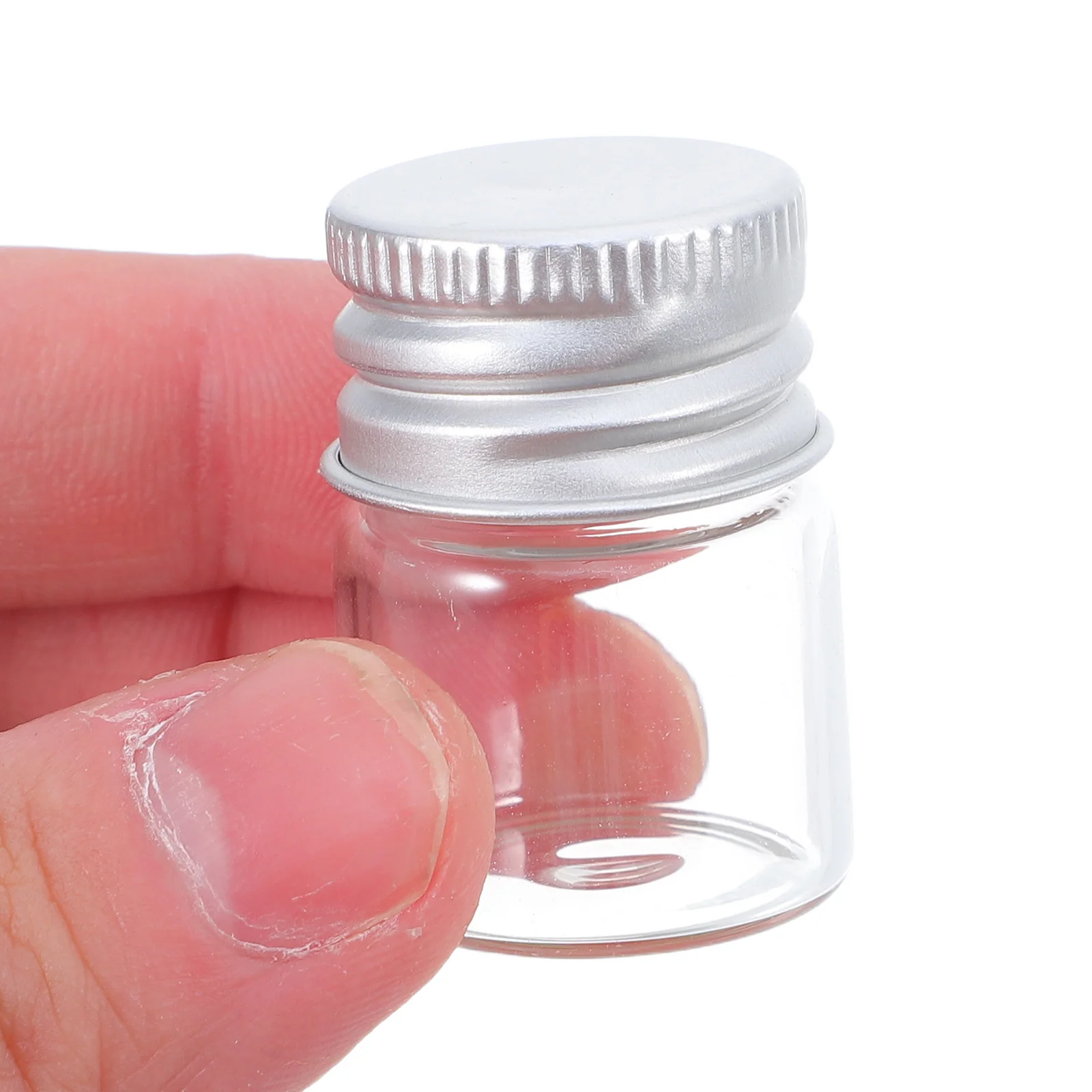 

20Pcs Mini Glass Jars with Lids Transparent Vials Small Liquid Containers Wishing Bottle Crafts Party Favors Essential Oils