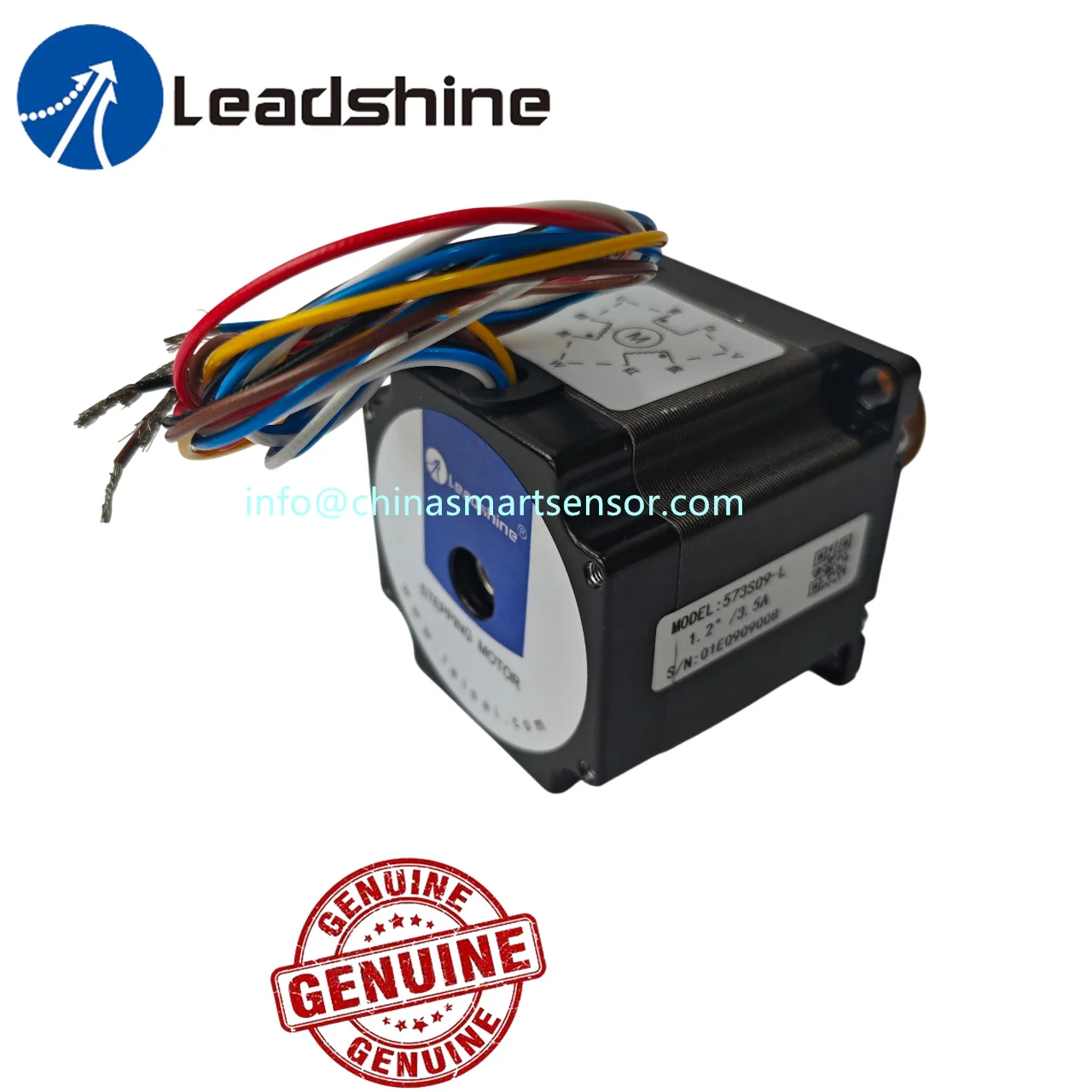 Leadshine NEMA23 Stepper 573S09-L 1.2 Degree 3.5A 22.2mm Diameter 24 Teeth Synchronous Gear Apply for Laser Engrave Machine