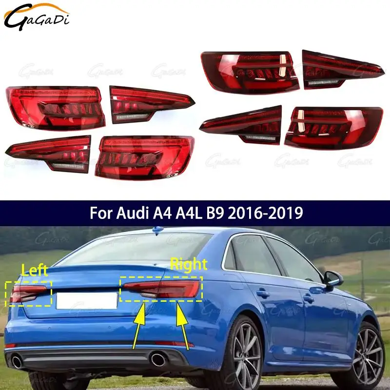 

Tail Lamp Turn Signal Reversing Light 1pcs LED Taillight Tail Lamp Stop Lamp Assembly For Audi A4 A4L B9 2016 2017-2019 Car Part