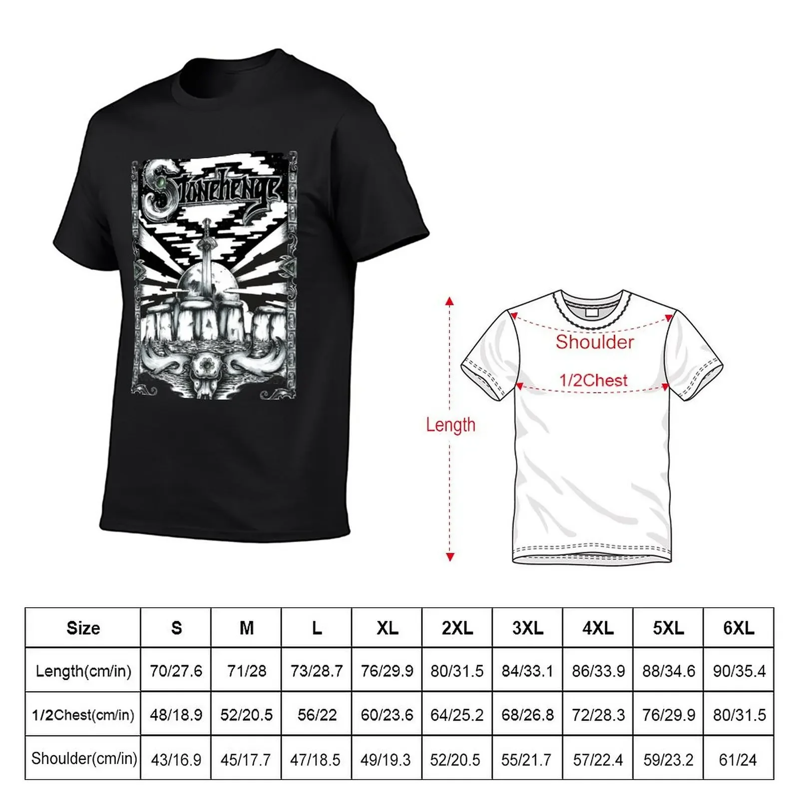 Stonehenge T-Shirt baggy shirts korean fashion mens white t shirts