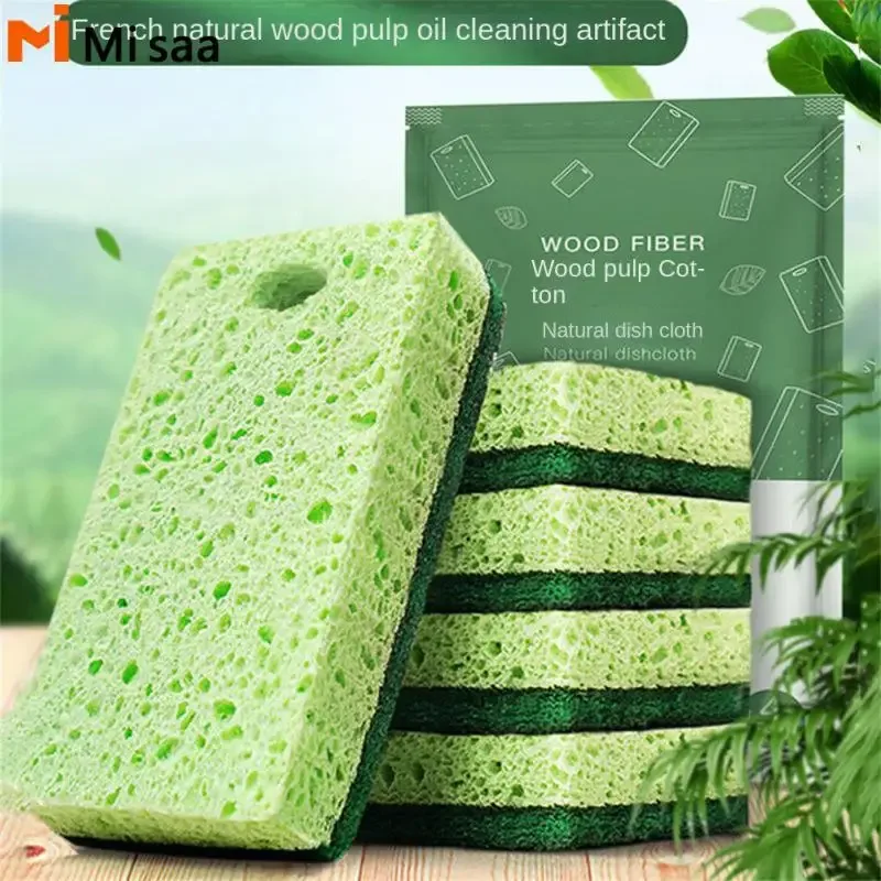 New Wood Pulp Sponge Car Washing Sponge Double-sided Sponge Cleaning Household Cleaning Products Kitchen Cleaning Dish Towel