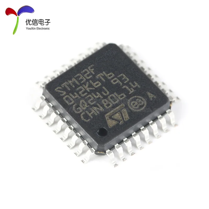 Free shipping  STM32F042K6T6 LQFP-32 ARM Cortex-M0 32-MCU     10PCS