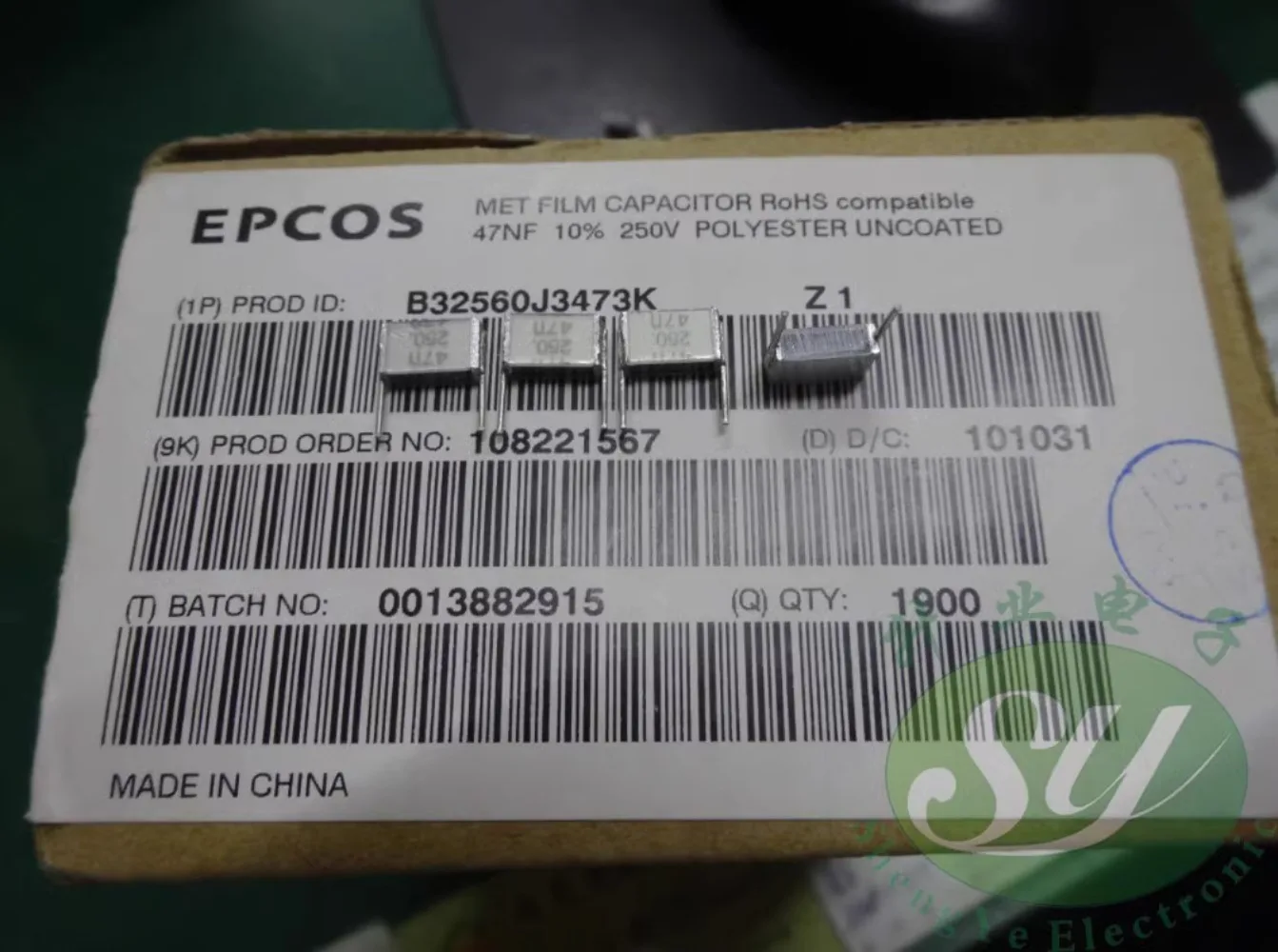 

20PCS EPCOS 0.047uf/250v 47nf 473 New 8mm mille cake capacitor B32560J3473K
