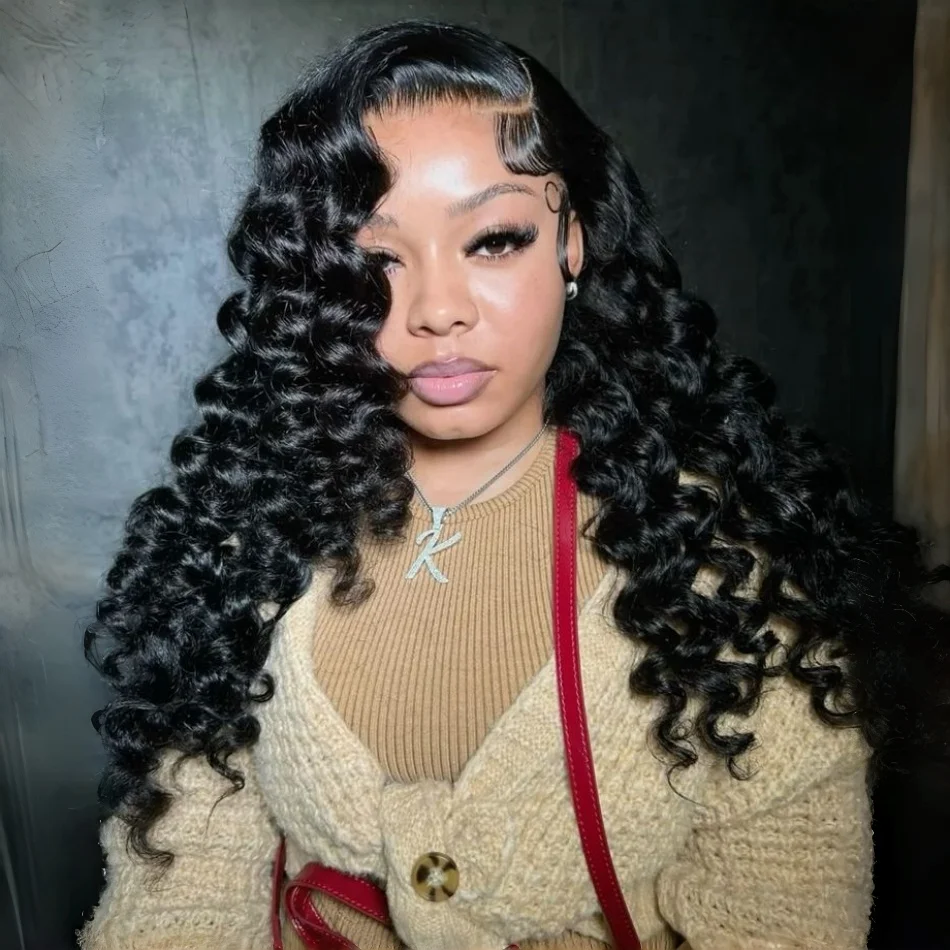 

Накладной парик из натуральных бразильских волос с глубокой волной, 30-40 дюймов, с HD-кружевом 13x4/13x6, предварительно прорезанный, для женщин