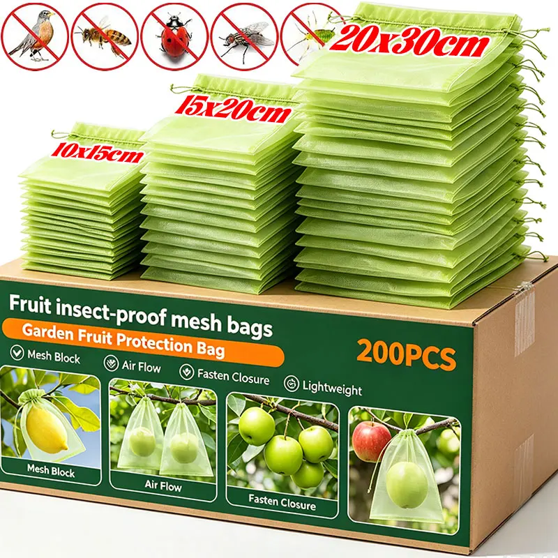 Wholesale Fruit Protection Bags Anti-Birds Plant Bag Strawberry Grape Fruit Grow Mesh Bags Vegetable Netting Covers Garden Tools
