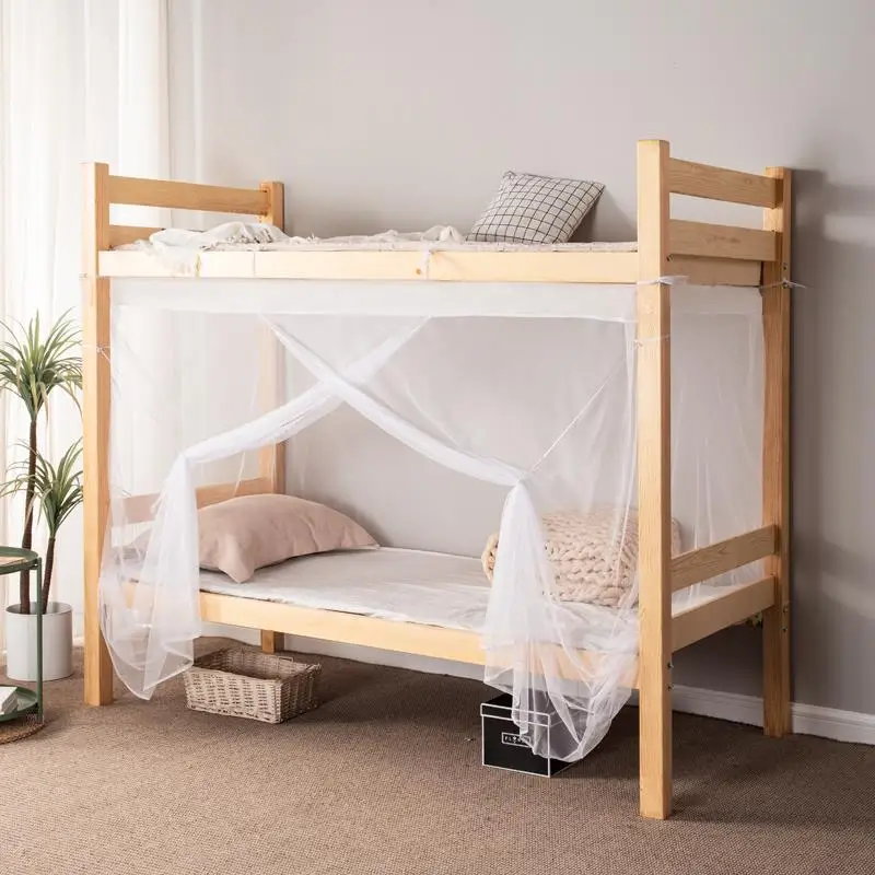 

Новая модель двухъярусной кровати 2025 года с москитной сеткой и светонепроницаемым экраном для студенческих общежитий, для дома, высококачественная односпальная кровать