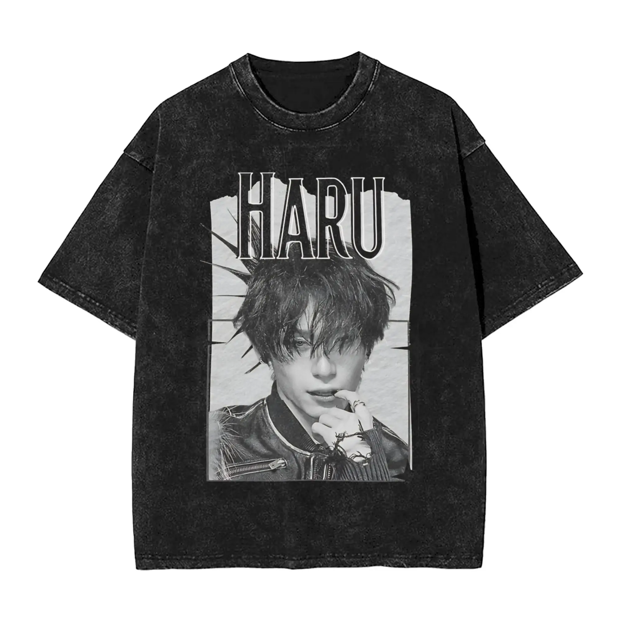  XLOV UXLXVE Members Outfit Washed T Shirt for Men Women Streetwear Hip Hop T-Shirt Graphic Printed  Tees Tops Short Sleeve