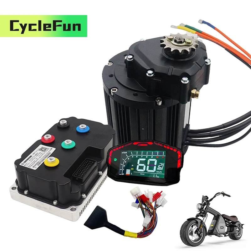 

QS138 90H V3 4 кВт двигатель среднего привода с контроллером синусоидальной волны FarDriver ND72680 4 кВт-6 кВт для комплектов для переоборудования скутеров и мотоциклов