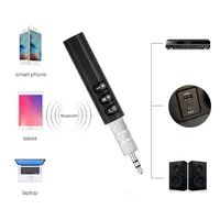 Bluetooth 5.0 Receiver Mini Wireless 3.5mm Audio Adapter Auto Car Kit Music Adapter with Mic for Amplifier Loudspeaker Headphone