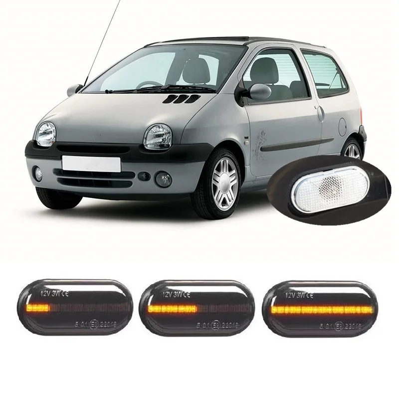 for Renault Twingo I MK1 C06 Box Van S06 2000 2001 2002 2003 2004 2005 2006 2007 Dynamic LED Indicator Side Marker Signal