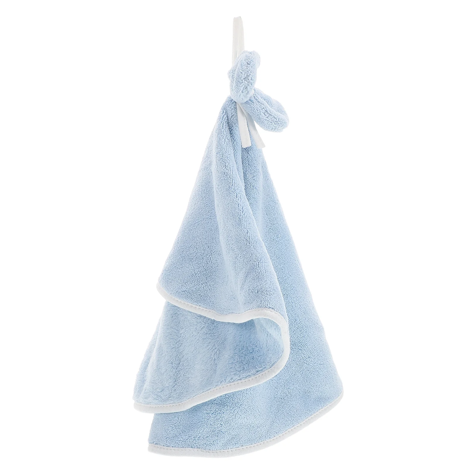 

Quick Dry Coral Fleece Hand Towel Soft Absorbent Hanging with Bowknot for Kitchen Bathroom Cleaning Multi Purpose